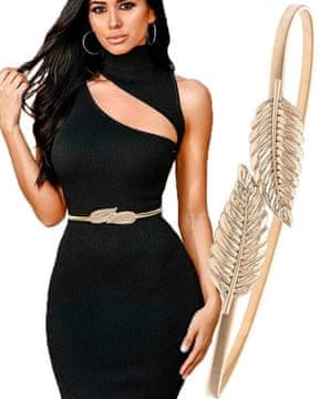 Camerazar Jeklena Elastična Pas SNAKE s Oklepnim Listom, ELASTIČEN, 70-125 cm, Srebrna