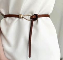 Camerazar Damski ozek dolg pas iz ekološkega umetnega usnja, univerzalna velikost, 120 cm