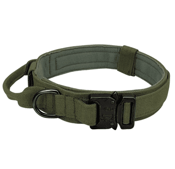 Camerazar Taktični povodec za pse XL, najlon, 50-62 cm x 3,8 cm, z hitro sproščujočo zapenjalno in kontrolno ročico