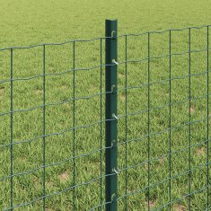 Vidaxl Ograjni stebri 11 pcs Zelena 60 cm Jeklo