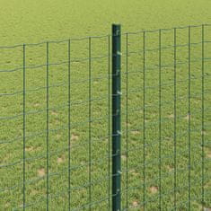 Vidaxl Ograjni stebri 22 pcs Zelena 200 cm Jeklo