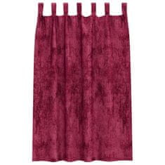 Vidaxl Zavesa z zavesami 2 pcs vinsko rdeča 175 x 140 cm Žamet