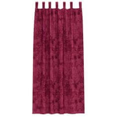 Vidaxl Zavesa z zavesami 2 pcs vinsko rdeča 260 x 140 cm Žamet