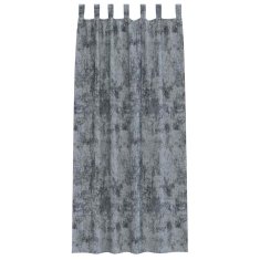 Vidaxl Zavesa z zavesami 2 pcs Siva 245 x 140 cm Žamet
