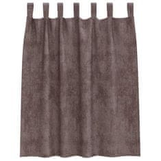 Vidaxl Zavesa z zavesami 2 pcs Rjava 140 x 140 cm Žamet