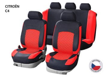 Cappa Perfetto HL Citroën C4 črna/rdeča