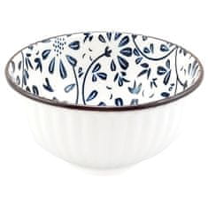 Basilur Japonska skodelica, keramična skodelica Chawan za pripravo čaja matcha - modri cvetovi 280 ml 
