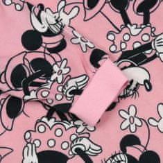 Disney DISNEY Minnie Mouse VELOUR, dvodelne ženske pižame, TOPLE pižame z dolgimi rokavi S