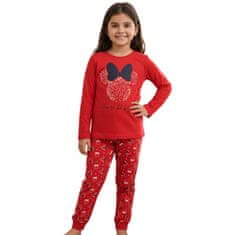 Disney DISNEY Minnie Mouse Bombažne pižame za deklice, DVOJNE pižame z dolgimi rokavi, 100% BOMBAŽ 104cm