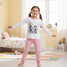 Disney DISNEY Mickey Minnie Mouse BOMBAŽNE pižame za deklice, DVODELNE pižame z dolgimi rokavi, 100% BOMBAŽ 116cm