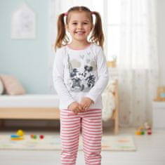 Disney DISNEY Mickey Minnie Mouse BOMBAŽNE pižame za deklice, DVODELNE pižame z dolgimi rokavi, 100% BOMBAŽ 116cm
