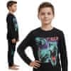 Jurassic World Jurassic World BOMBAŽ, črne pižame za dečke, DVOJNE pižame z dolgimi rokavi, 100% BOMBAŽ 134-140