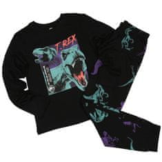 Jurassic World Jurassic World BOMBAŽ, črne pižame za dečke, DVOJNE pižame z dolgimi rokavi, 100% BOMBAŽ 146-152