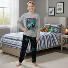 Jurassic World Jurassic World Siva bombažna pižama za dečke, DVOJNA pižama z dolgimi rokavi 158-164cm
