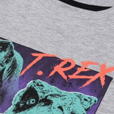 Jurassic World Jurassic World Siva bombažna pižama za dečke, DVOJNA pižama z dolgimi rokavi 158-164cm