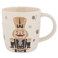 sarcia.eu Kremasta, BOŽIČNA SKODELICA porcelana, božični motiv - orehovec - ZAPAKIRANA V DARILNI ŠKATLI 365 ml
