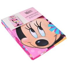 Disney DISNEY Minnie Mouse Roza, DVOJNA, cvetlična otroška posteljnina z zadrgo, 100% BOMBAŽ 140x200 +60x80 cm OEKO-TEX