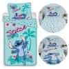 Disney DISNEY Stitch Hawaii DVOJNA bombažna otroška posteljnina z zadrgo, 100% BOMBAŽ 140x200+70x90 cm OEKO-TEX