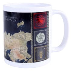 Game of Thrones GAME OF THRONES Bela keramična skodelica z ročajem V DARILNI ŠKATLI za oboževalce