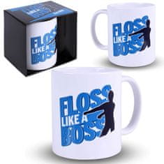 sarcia.eu Floss Like a Boss Bela keramična skodelica z ročajem, skodelica V DARILNI ŠKATLI 325 ml
