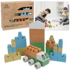 Wader WADER RePlay SET gradbenih kock 32 KOSOV, OKOLJU PRIJAZNE kocke za otroke, VARNE velike kocke 