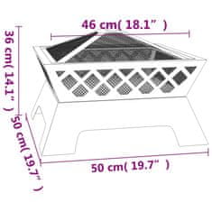 Vidaxl Kurišče z grebljico 50 cm XXL jeklo
