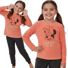 Disney DISNEY Minnie Mouse Velour pižama za deklice, DVOJNA pižama z dolgimi rokavi OEKO-TEX 116cm