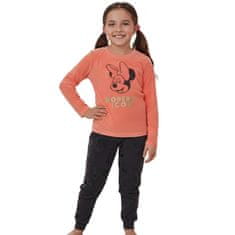Disney DISNEY Minnie Mouse Velour pižama za deklice, DVOJNA pižama z dolgimi rokavi OEKO-TEX 116cm