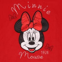 Disney DISNEY Minnie Mouse Velour, rdeče pižame za deklice, DVOJNE pižame z dolgimi rokavi OEKO-TEX 116cm