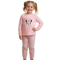 Disney DISNEY Minnie Mouse Fleece, roza pižama za deklice, DVOJNA pižama z dolgimi rokavi OEKO-TEX 92-98cm