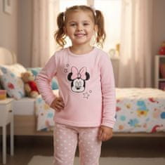 Disney DISNEY Minnie Mouse Fleece, roza pižama za deklice, DVOJNA pižama z dolgimi rokavi OEKO-TEX 92-98cm