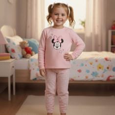 Disney DISNEY Minnie Mouse Fleece, roza pižama za deklice, DVOJNA pižama z dolgimi rokavi OEKO-TEX 92-98cm