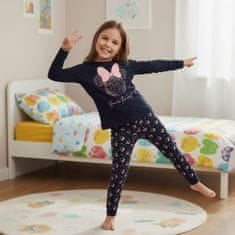 Disney DISNEY Minnie Mouse bombažne, temno modre pižame za deklice, DVOJNE pižame z dolgimi rokavi, 100 % BOMBAŽ 104cm