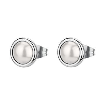 Brosway Jekleni uhani z biseri Essential BNL148