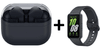 Samsung SM-R420 BUDS3 FE slušalke, črne + Fit pametna zapestnica, siva (SM-X626BZAREUE)