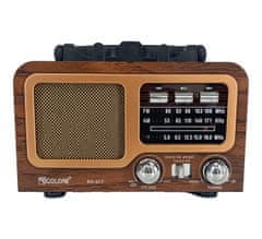 Farrot Radio FM AM retro vintage prenosni Bluetooth sončna celica USB SD 1200 mAH