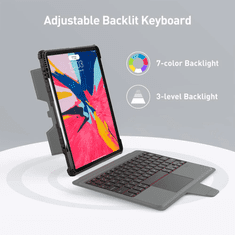 Nillkin Case Bumper s tipkovnico za Apple iPad Air 11 (2025/24), iPad Air 10,9 2020 / Air 4/5, iPad Pro 11 2020/21/22 - črn