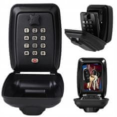 Dexxer Kombinacijski stenski sef za ključe in kartice do 12 številk črn