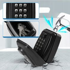 Dexxer Kombinacijski stenski sef za ključe in kartice do 12 številk črn