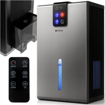 Ruhhy LED RGB 90W razvlaževalec in absorber vlage LCD 2200ml srebrn