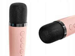 Verkgroup Set LED RGB aku. karaoke zvočnik Bluetooth 5.3 2x mikrofon USB