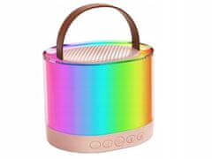 Verkgroup Set LED RGB aku. karaoke zvočnik Bluetooth 5.3 2x mikrofon USB
