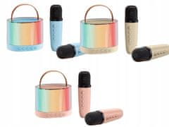 Verkgroup Set LED RGB aku. karaoke zvočnik Bluetooth 5.3 2x mikrofon USB