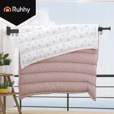 Ruhhy Zložljivo alu. stensko stojalo za sušenje perila 127cm črno