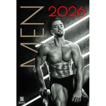 PIGO Koledar stenski moški črno-bel 2026
