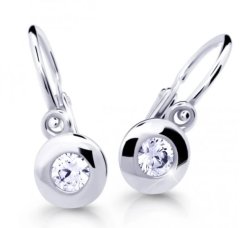Cutie Diamonds Ujemajoči se otroški uhani iz belega zlata z diamanti C2589-10-10-X-2-D