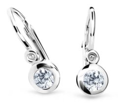 Cutie Diamonds Otroški uhani iz belega zlata z diamanti DC1537-10-00-X-2