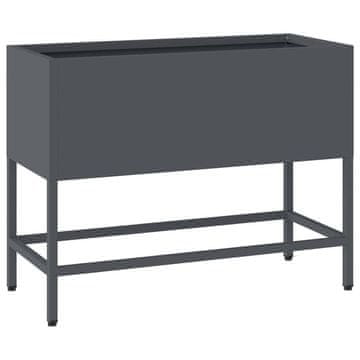 Vidaxl Povišano vrtnarsko korito Antracit 60 x 26 x 45 cm Jeklo