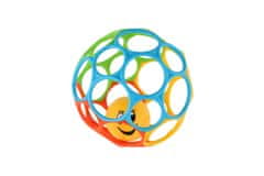 Teddies Žoga z ropotuljico barvna plastika 15cm 6m+