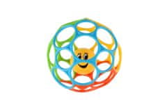 Teddies Žoga z ropotuljico barvna plastika 15cm 6m+